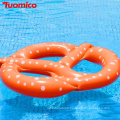 Top Quality Eco-friendly PVC  Inflatable Bread Pool Floating Water Fun Toys Pretzel Raft Mattress For Adults